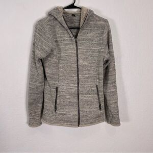 Kuhl Heathered Grey Zip Up Sherpa Hood Sweatshirt